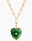 Thatch, Malene Green Jade Clip Necklace