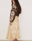 Stella Forest, Alma Long Skirt- Beige