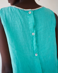 Dr. Bloom, Ana Top -Green Linen