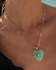 Thatch, Malene Amazonite Paperclip Necklace