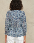 M.A.B.E, Esti Print Long Sleeve Top- Blue
