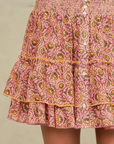 M.A.B.E, Ceci Print Mini Skirt- Pink
