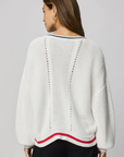 Splendid, Vienna Tipped Sweater - White Multi