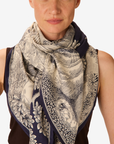 Inoui Editions, Piranesi Square 130 Scarf- Navy