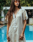 Rose and Rose, Uxbridge Dress - Gold Lurex