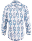 Finley, Andie Boyfriend Shirt, Palmetto Print-Blue