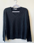Gerard Darel, Edwige V-neck wool sweater with rhinestones - Gris