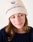 MERSEA, Sailor Love Whipstich Beanie -Cream/Navy