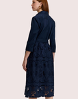 Hinson Wu, 3/4 Sleeve Robin Dress- Navy
