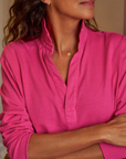 Frank & Eileen, Patrick Popover Henley- Heritage Jersey-Rose