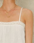 M.A.B.E, Dacy Embroidered Cami - Ecru
