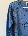 Raw Edge Cashmere Crew - Printed