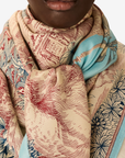 Inoui Editions, Piranesi Square 130 Scarf- Turquoise
