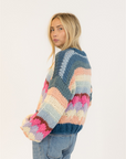Lyla & Luxe, Hannah Handmade Crewneck Pullover - Multi Stripe