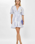 Oliphant, V-Neck Puff Mini - Amadora Blue