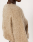 Gerard Darel, Elina Fuzzy Cashmere Sweater- Sable