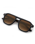 Krewe, Zander Sunglasses- Black + Black Tea