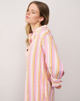 0039 Italy, Avery Striped Dress - Orange Multi