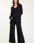 Pistache, Black Knit Pant