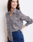 Hartford, Coraz Woven Shirt-Navy & White
