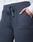 Splendid, Georgie Rib Pant-Ice Navy