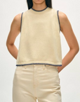 White + Warren, Organic Cotton Blanket Trim Tank