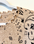 Raw Edge Cashmere Crew - Printed