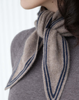 Oats & Rice, Bronte Knitted Cashmere Scarf-Tan