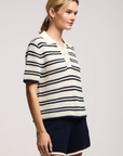 Velvet, Lumae Mesh Cotton. Knit Top