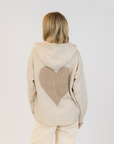 Lyla & Luxe, Penny Pullover with Heart on the Back - Beige/Camel