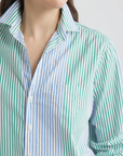 Frank & Eileen, Eileen Relaxed Button Up Shirt- Bright Multi Stripe