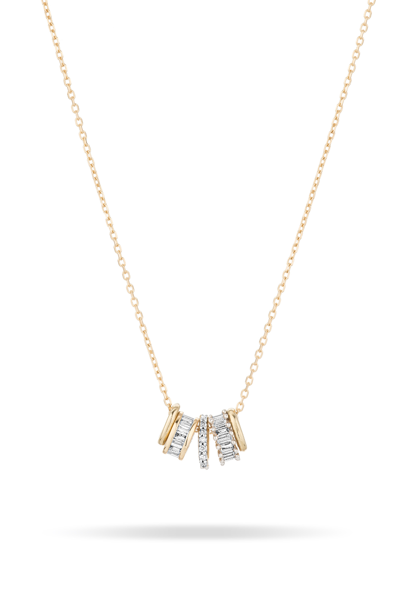Adina Reyter, Bead Party- Diamond Rager Necklace - 14K Yellow Gold