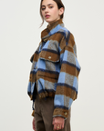 Velvet, Aubrey Brushed Plaid Jacket