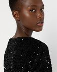 Gerard Darel, Alienor Sequin evening top - Noir
