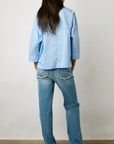 Gerard Darel, Anelia Top- Blue with White Stripe
