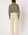 Gerard Darel, Chantal Corduroy Flared Pants- Natural