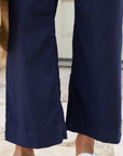 Frank & Eileen, Wexford Wide Leg Linen Pant -Navy