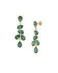 Green tourmaline multi drop earring