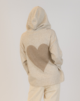 Lyla & Luxe, Penny Pullover with Heart on the Back - Beige/Camel