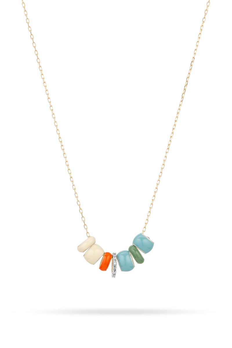 Adina Reyter, Bead Party, Reef Necklace - 14K Yellow Gold/Sterling Silver