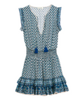 M.A.B.E, Viti Print Short Dress - Blue