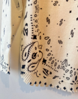 Raw Edge Cashmere Crew - Printed