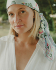 MLF, Secret Garden Silk Scarf - Sky