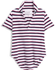 Frank & Eileen, Charlotte Polo Shirt-Red, Navy, White Striped