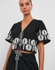 Rails, Pari Top-Black Ivory Palm Trees