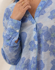 Charli, Libby Shirt- Azure Flower Print