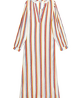 M.A.B.E., Kori Stripe Kaftan-Ecru/Multi