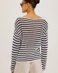 Rails, Evangeline Sweater-Stone/Navy Stripe