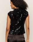 Sanctuary, Funnel Neck Sequin Top