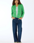 Kerri Roesenthal, Fringe Beau-lero Cardigan - Grass Green